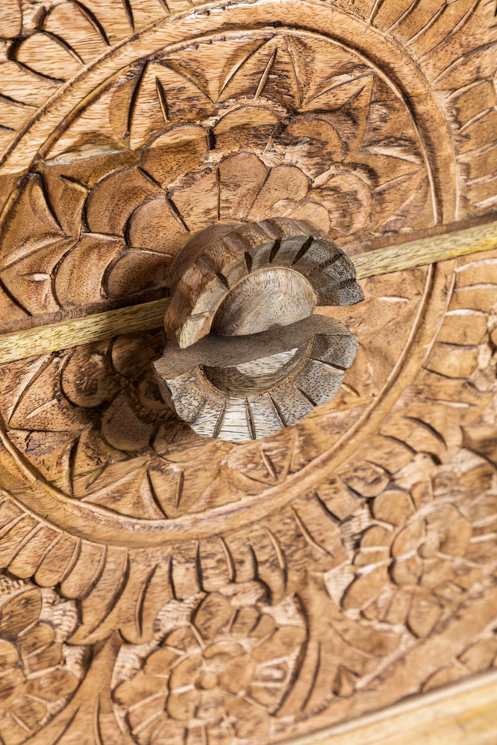 Mango Wood Nightstand with Drawers | Wooden Bedside Table - Agrima - Akway Furniture > Bedside Tables (Image 5)