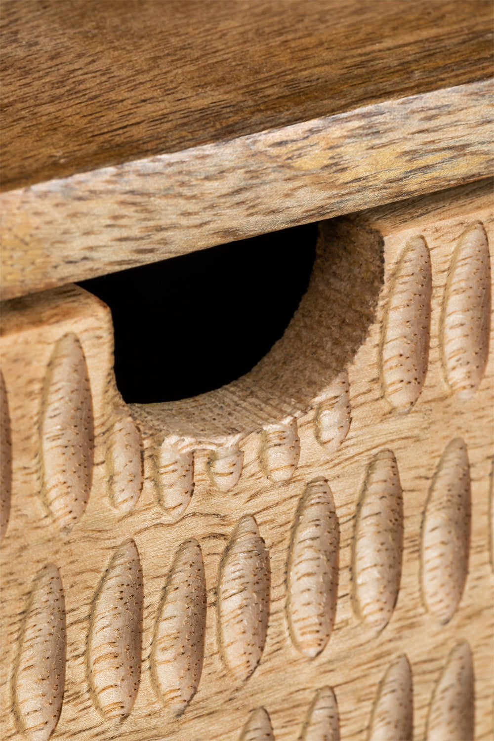 Mango Wood bedside table with storage | Wooden Bedside Table - Aaravi - Akway Furniture > Bedside Tables (Image 5)