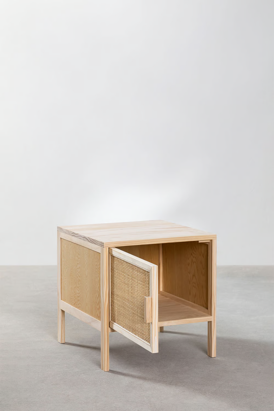 Rattan Bedside Table | Wooden Bedside Table - Bobbie - Akway Furniture > Bedside Tables (Image 2)