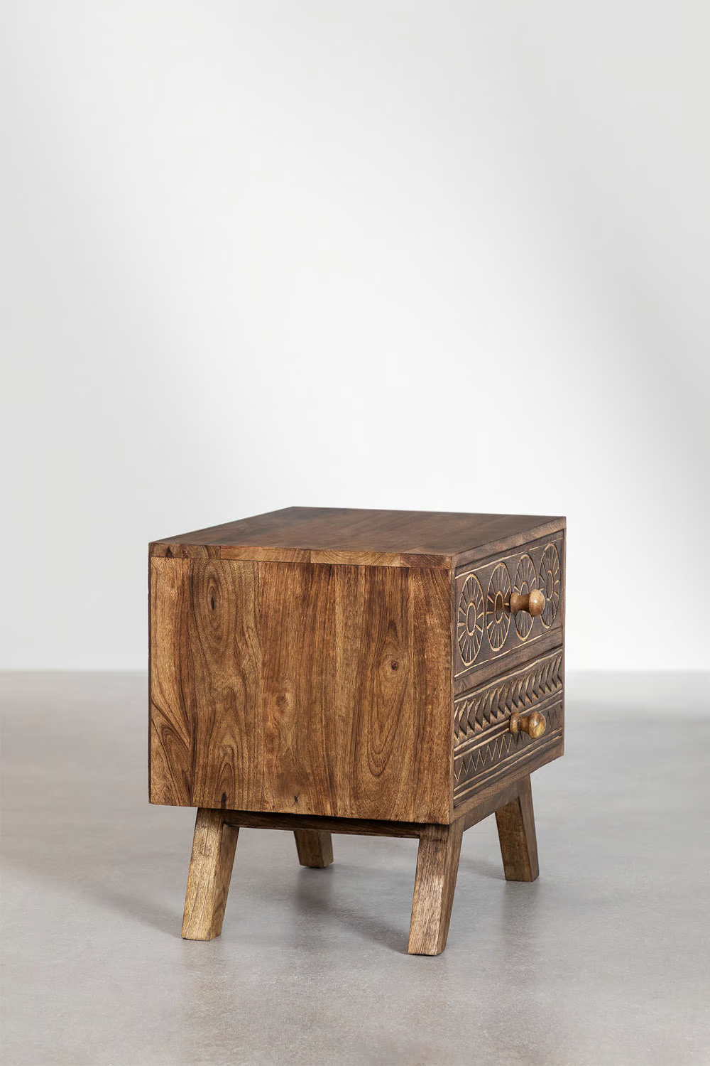 Mango Wood Bedside Table | Wooden Bedside Table - Tyler - Akway