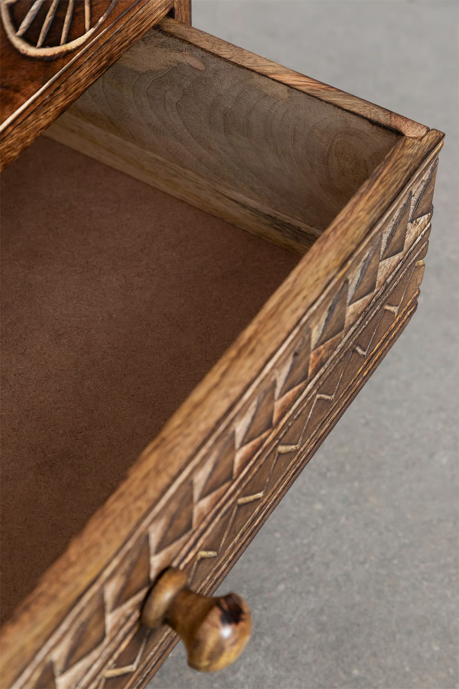 Mango Wood Bedside Table | Wooden Bedside Table - Tyler - Akway