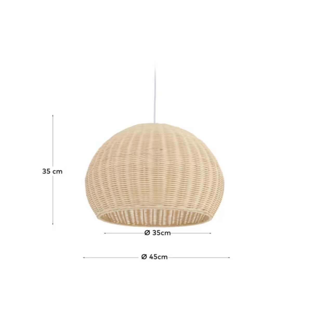 Bamboo Pendant Light for Living Room 30cm - Alecto by Akway