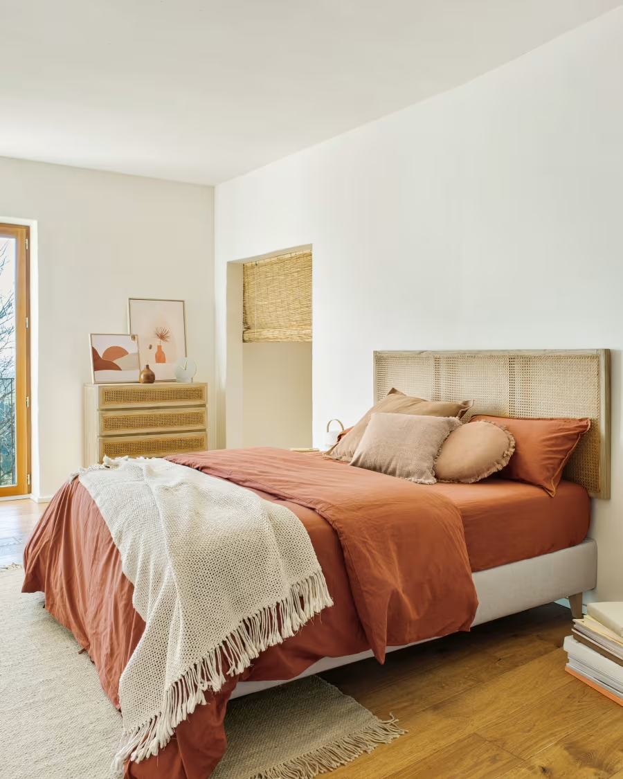 Mango Wood Headboard | Rattan Headboard For Bed | Cane Headboard For Bed - Ruby - Image 4