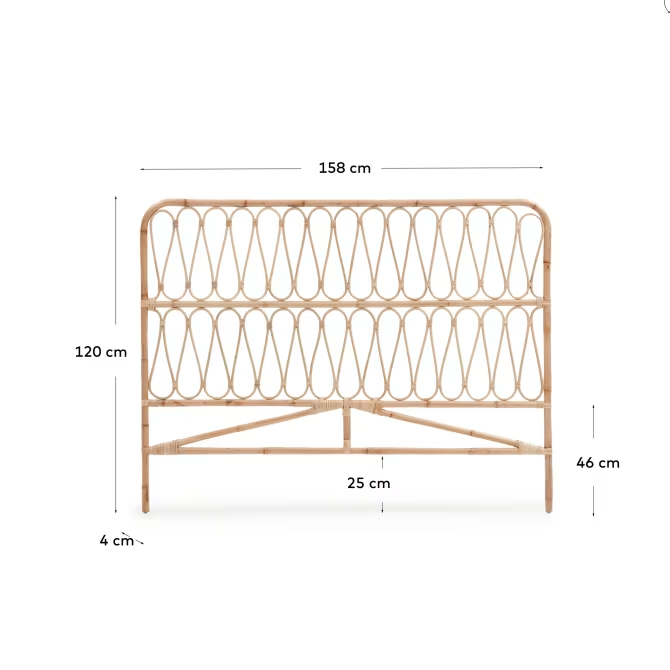 Rattan Headboard For Bed | Cane Headboard | Wicker Headboard - Kiera - Image 4