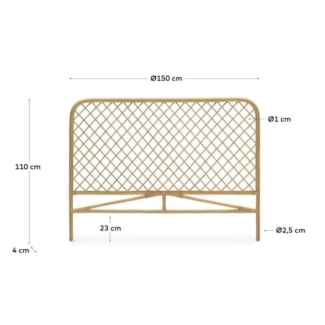 Rattan Headboard For Bed | Cane Headboard | Wicker Headboard - Elsa - Akway Bedroom > Beds & Bed Frames (Image 4)