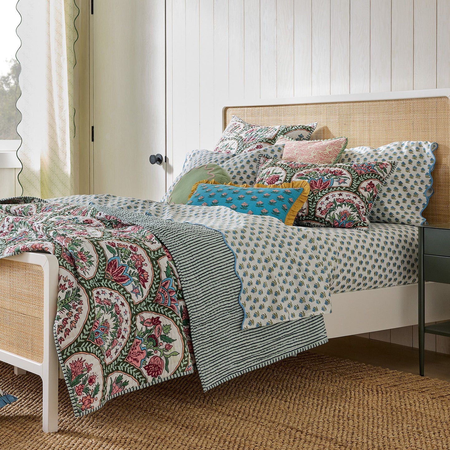Solid Wood Rattan Bed For Bedroom | Cane Bed For Home -Khushi - Akway Bedroom > Beds & Bed Frames (Image 4)