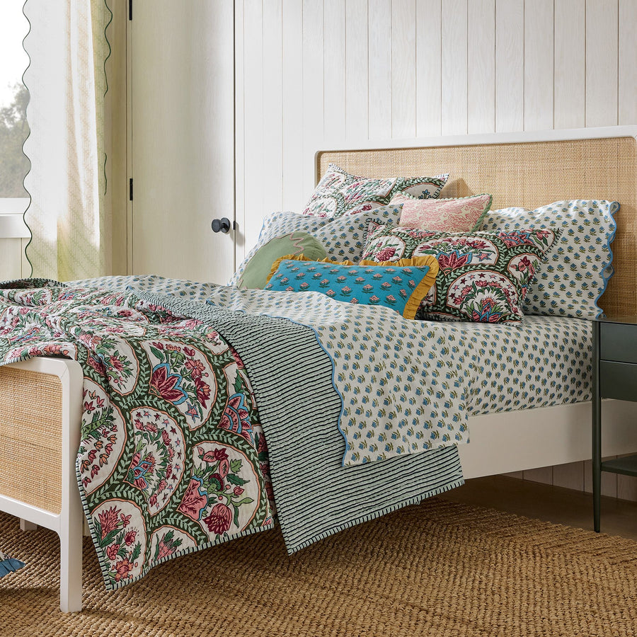 Solid Wood Rattan Bed For Bedroom | Cane Bed For Home -Khushi - Akway Bedroom > Beds & Bed Frames (Image 4)