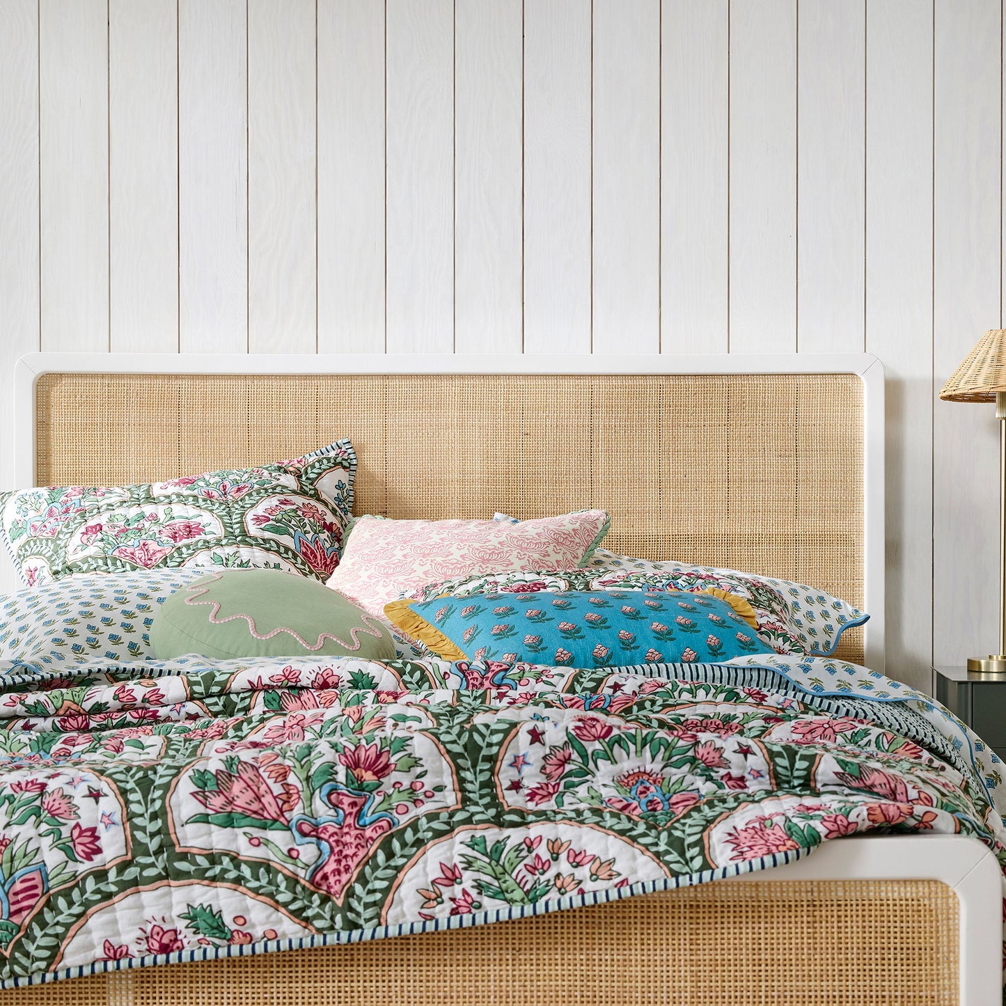 Solid Wood Rattan Bed For Bedroom | Cane Bed For Home -Khushi - Akway Bedroom > Beds & Bed Frames (Image 5)