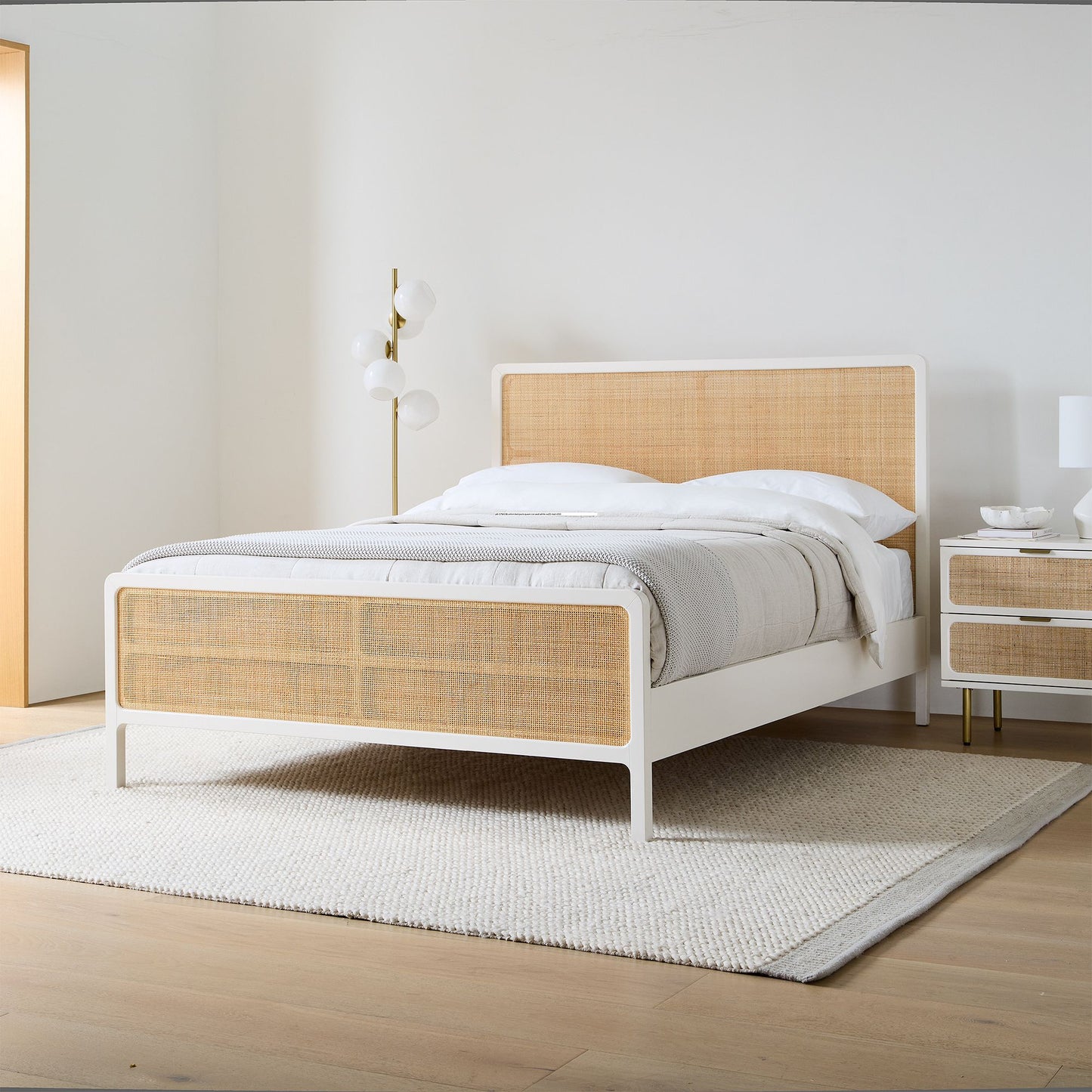 Solid Wood Rattan Bed For Bedroom | Cane Bed For Home -Khushi - Akway Bedroom > Beds & Bed Frames (Image 7)
