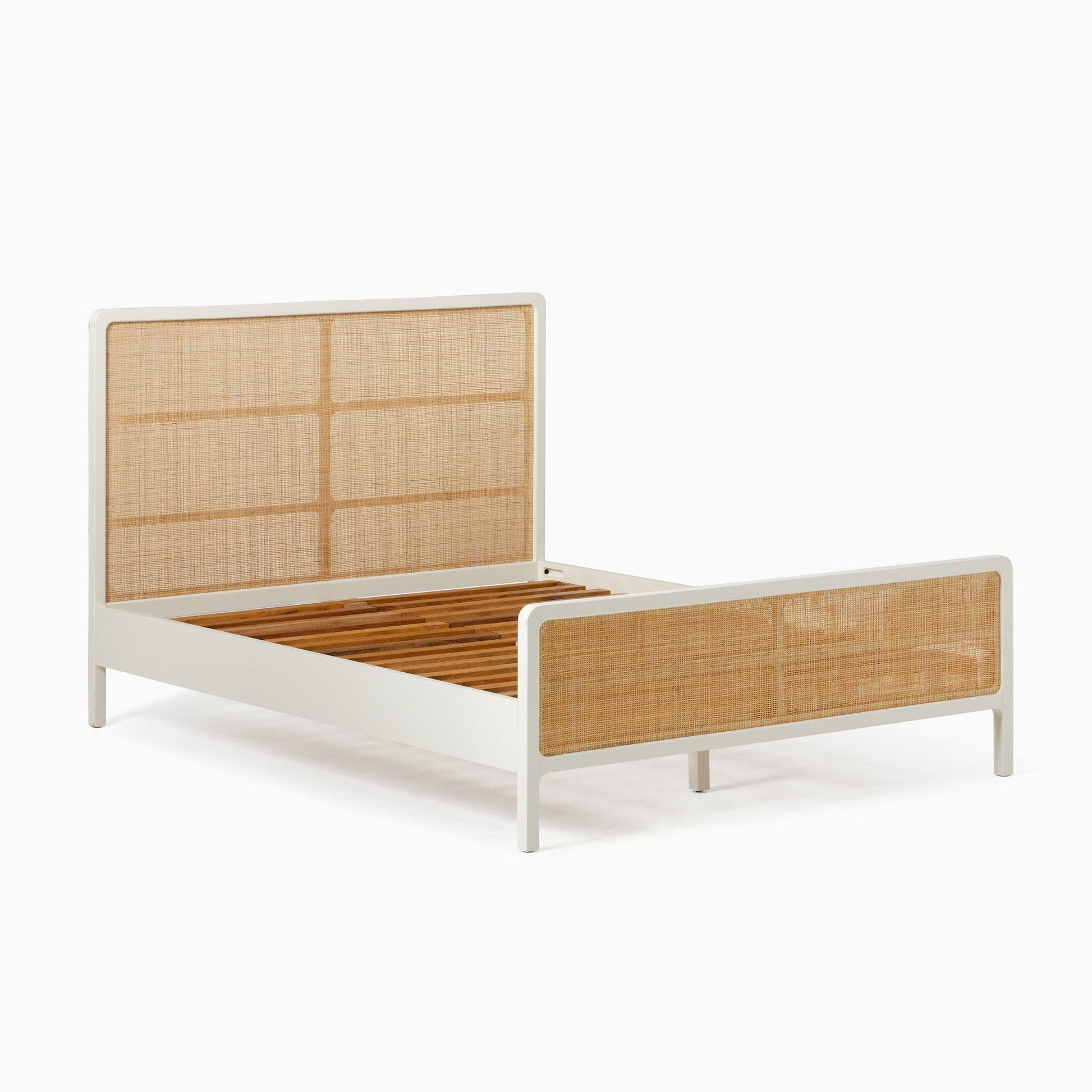 Solid Wood Rattan Bed For Bedroom | Cane Bed For Home -Khushi - Akway Bedroom > Beds & Bed Frames (Image 9)