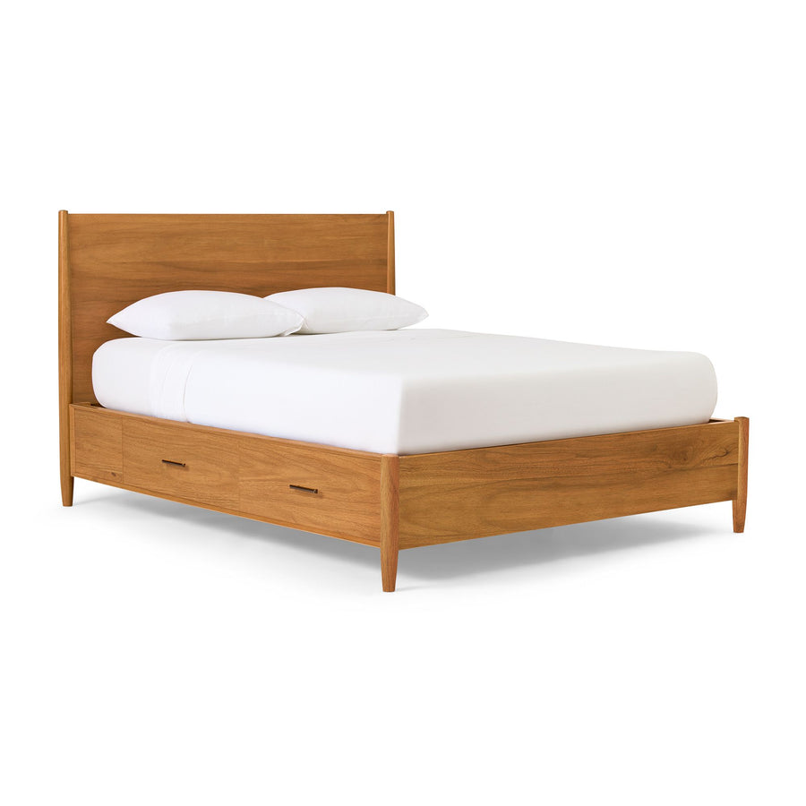 Solid Wood Rattan Bed For Bedroom | Cane Bed For Home -Adhya - Akway Bedroom > Beds & Bed Frames (Image 3)