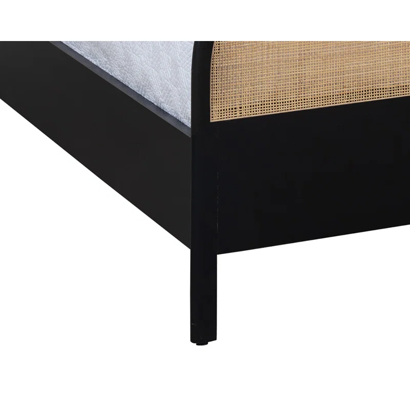 Solid Wood Rattan Bed For Bedroom | Cane Bed For Home -Tiya - Akway Bedroom > Beds & Bed Frames (Image 7)
