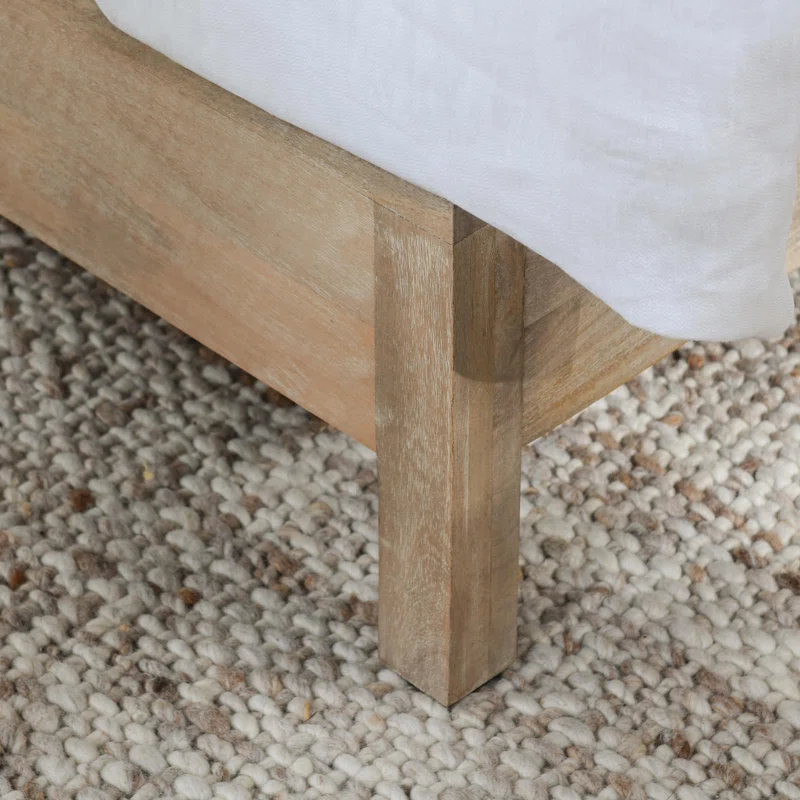 Solid Wood Rattan Bed For Bedroom | Cane Bed For Home -Alexis - Akway