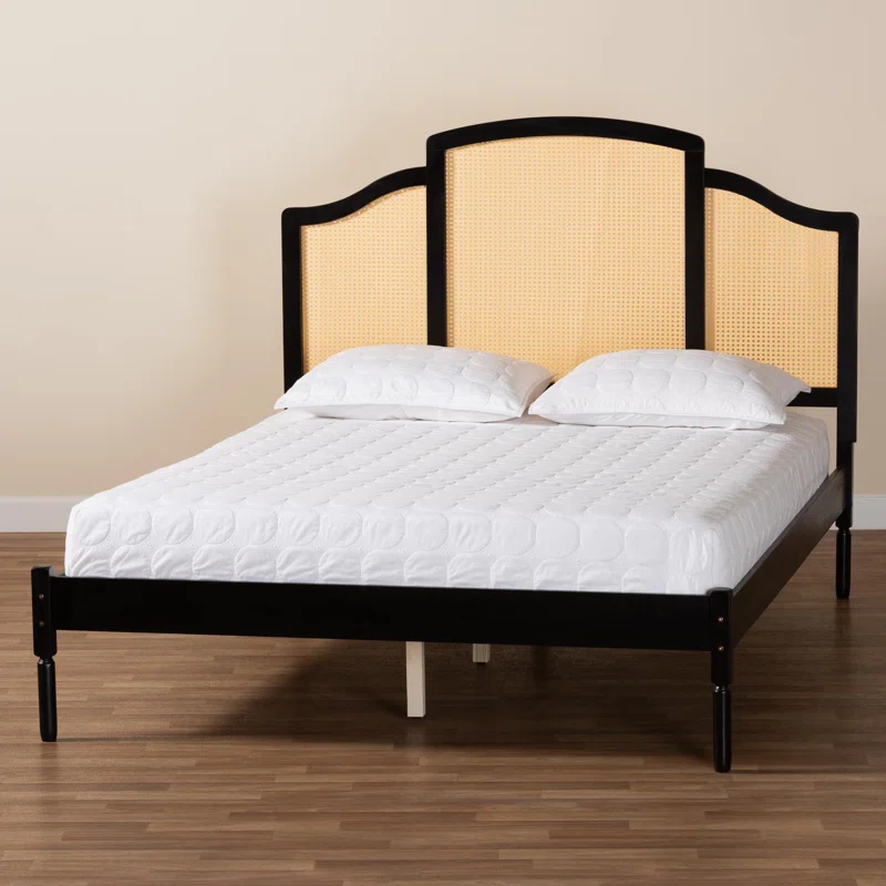 Solid Wood Rattan Bed For Bedroom | Cane Bed For Home -Dodge - Akway Bedroom > Beds & Bed Frames (Image 5)
