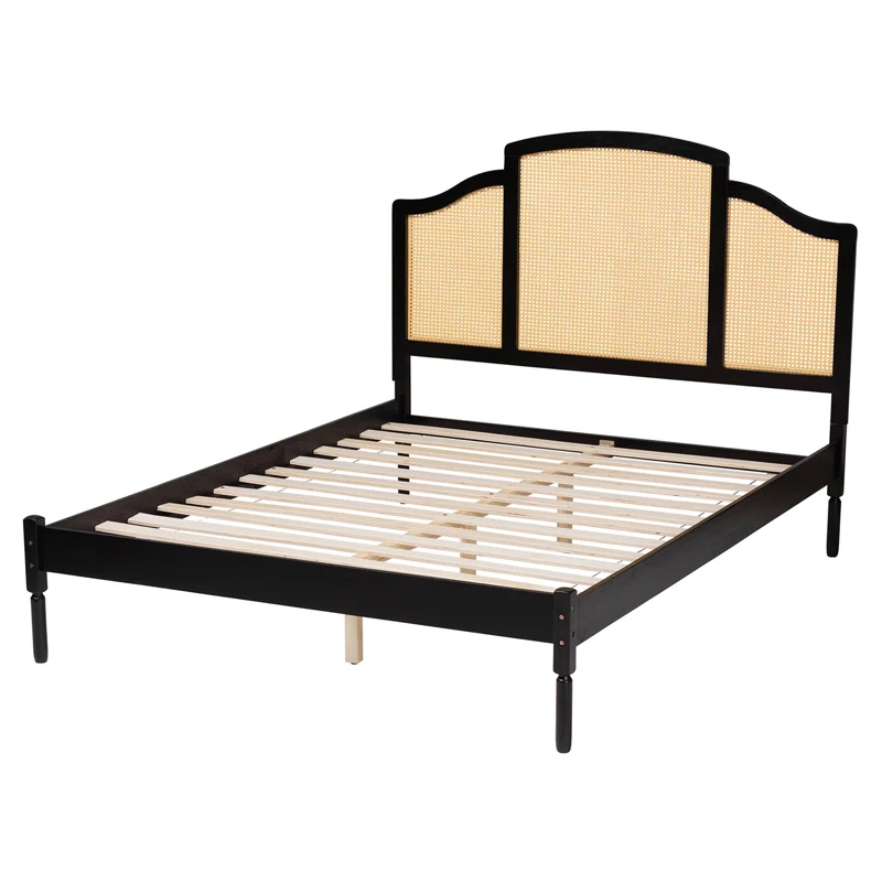 Solid Wood Rattan Bed For Bedroom | Cane Bed For Home -Dodge - Akway Bedroom > Beds & Bed Frames (Image 6)