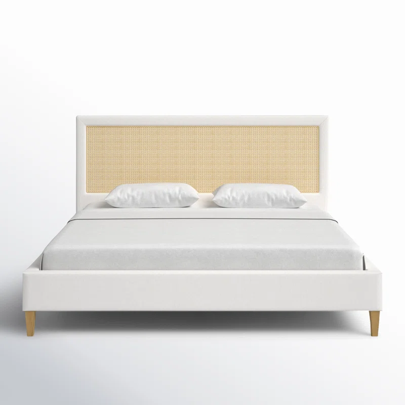 Solid Wood Rattan Bed For Bedroom | Cane Bed For Home -Nirmay - Akway Bedroom > Beds & Bed Frames (Image 4)