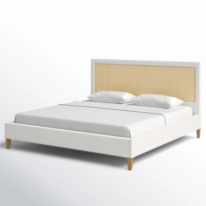 Solid Wood Rattan Bed For Bedroom | Cane Bed For Home -Nirmay - Akway Bedroom > Beds & Bed Frames (Image 5)