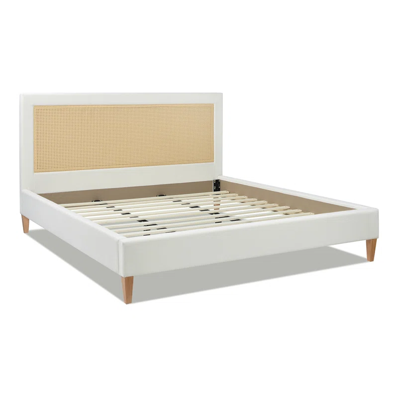 Solid Wood Rattan Bed For Bedroom | Cane Bed For Home -Nirmay - Akway Bedroom > Beds & Bed Frames (Image 9)