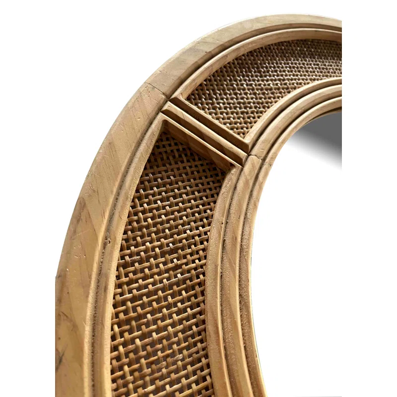 Bamboo Wall Mirror for living room | Cane Wall Mirror | Rattan Mirror -Firoh - Akway Uncategorized (Image 3)