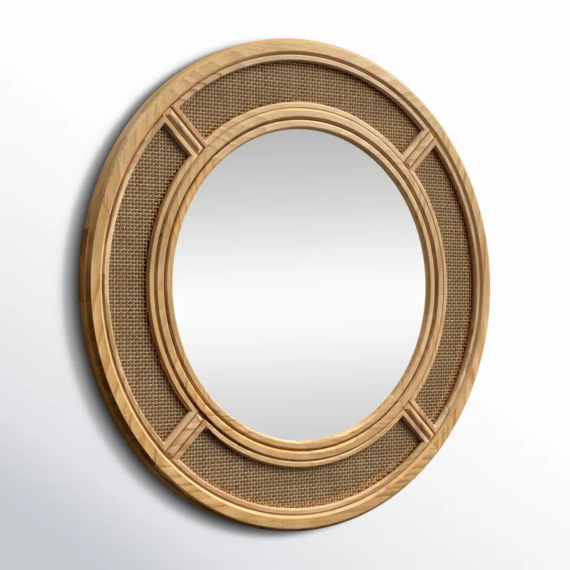 Bamboo Wall Mirror for living room | Cane Wall Mirror | Rattan Mirror -Firoh - Akway Uncategorized (Image 4)