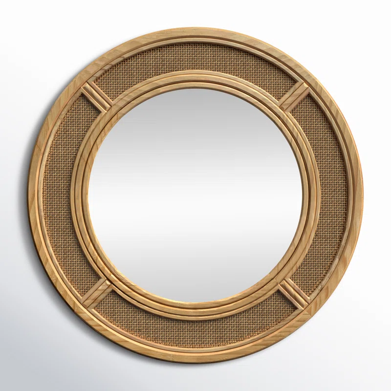 Bamboo Wall Mirror for living room | Cane Wall Mirror | Rattan Mirror -Firoh - Akway Uncategorized (Image 5)