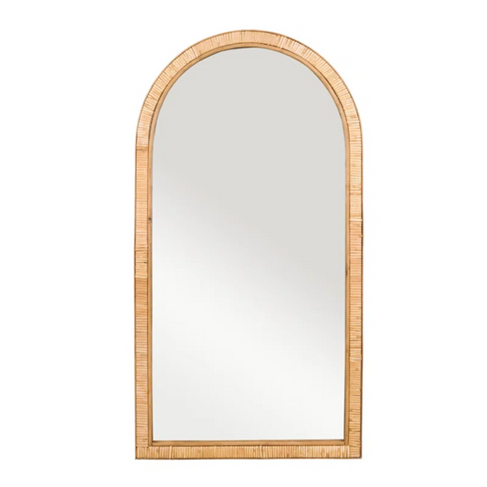 Bamboo Wall Mirror for living room | Cane Wall Mirror | Rattan Mirror -Sadika - Akway Uncategorized (Image 2)
