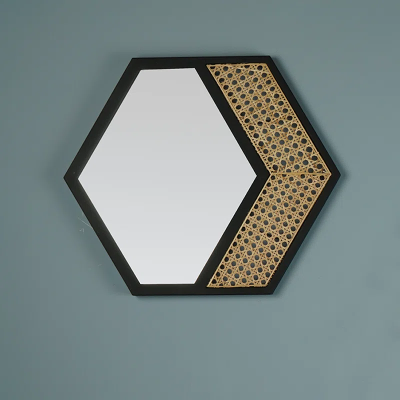 Bamboo Wall Mirror for living room | Cane Wall Mirror | Rattan Mirror -Sadhvi - Akway Uncategorized (Image 1)
