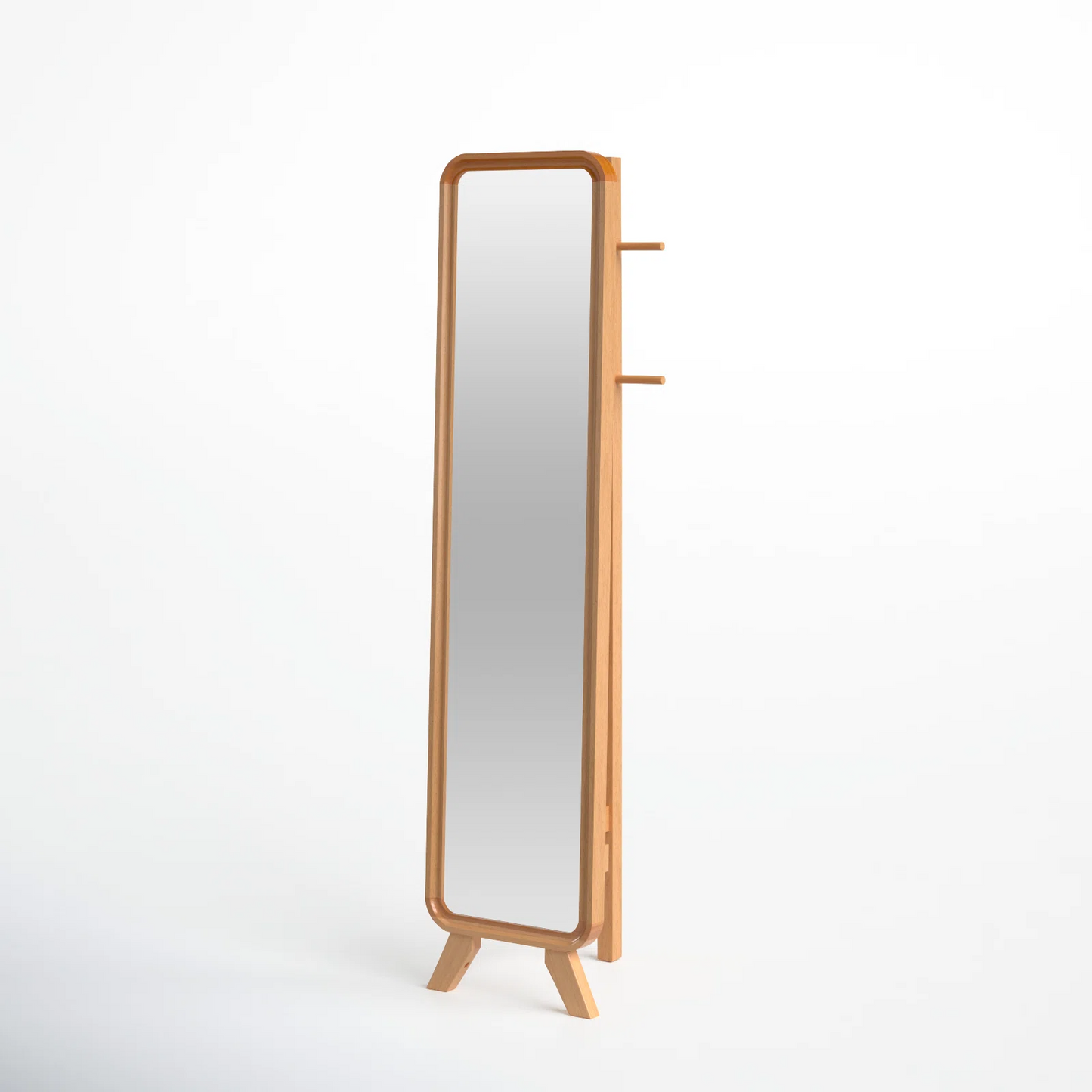 Bamboo Floor Mirror for living room | Cane Floor Mirror | Rattan Mirror - Mary - Akway