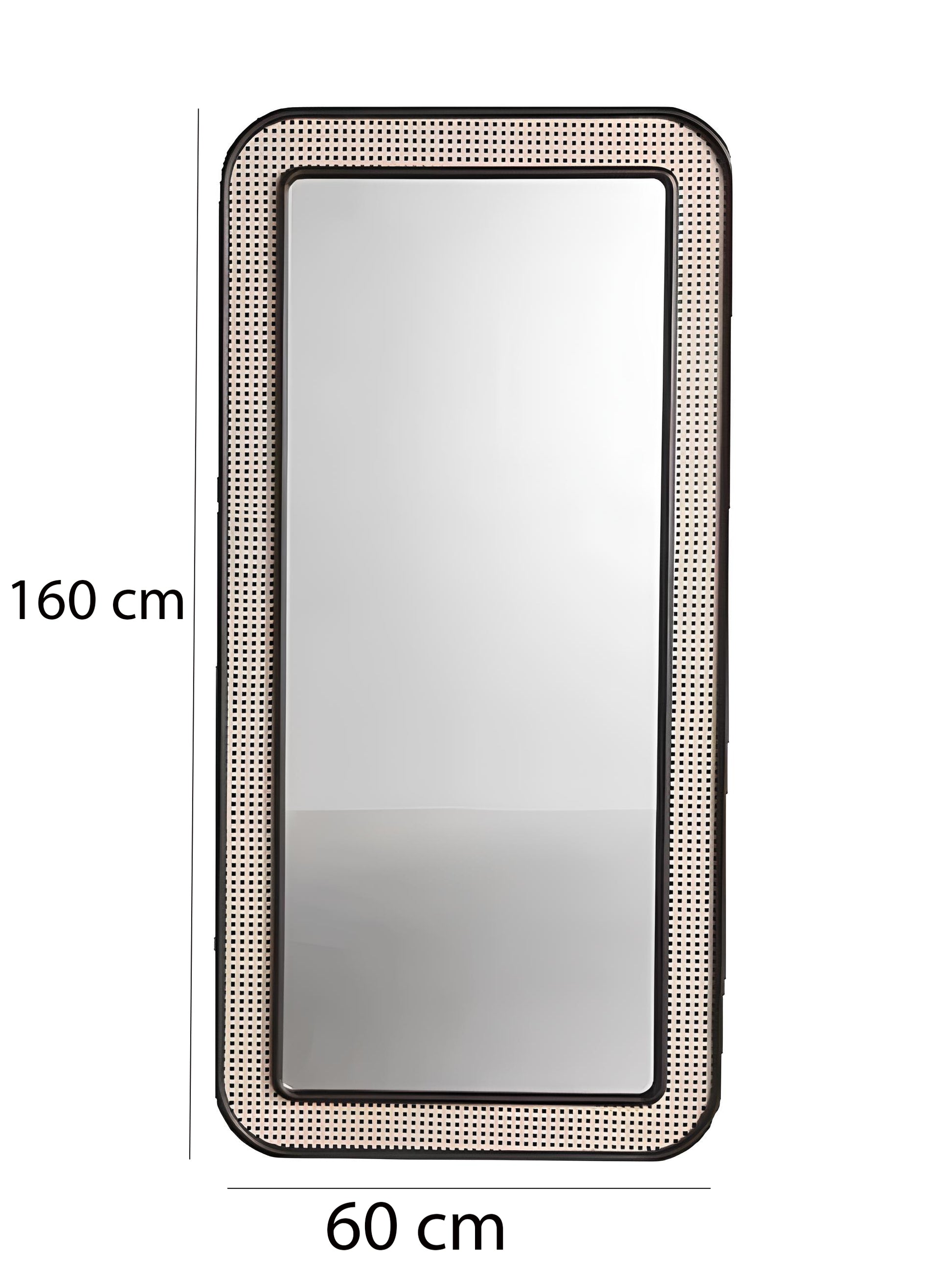 Bamboo Wall Mirror for living room | Cane Wall Mirror | Rattan Mirror -Abhaya - Akway Uncategorized (Image 6)