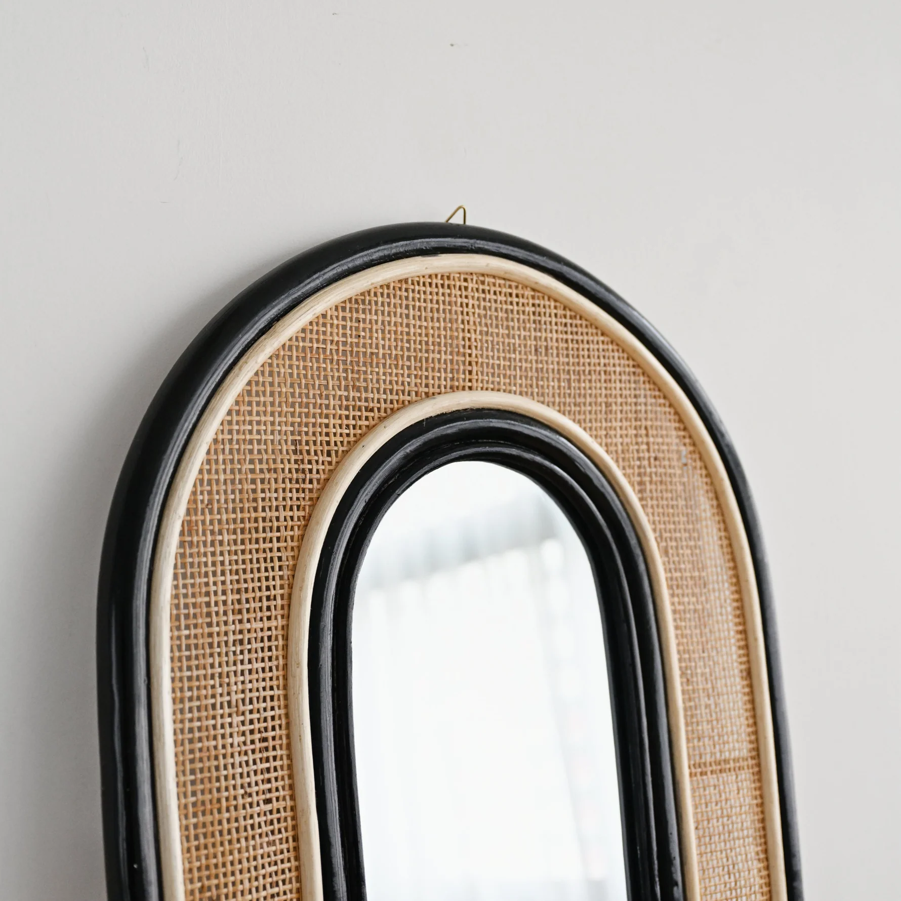 Bamboo Wall Mirror for living room | Cane Wall Mirror | Rattan Mirror -Minnie - Akway Uncategorized (Image 6)