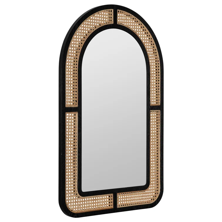 Bamboo Wall Mirror for living room | Cane Wall Mirror | Rattan Mirror - James - Akway Uncategorized (Image 1)