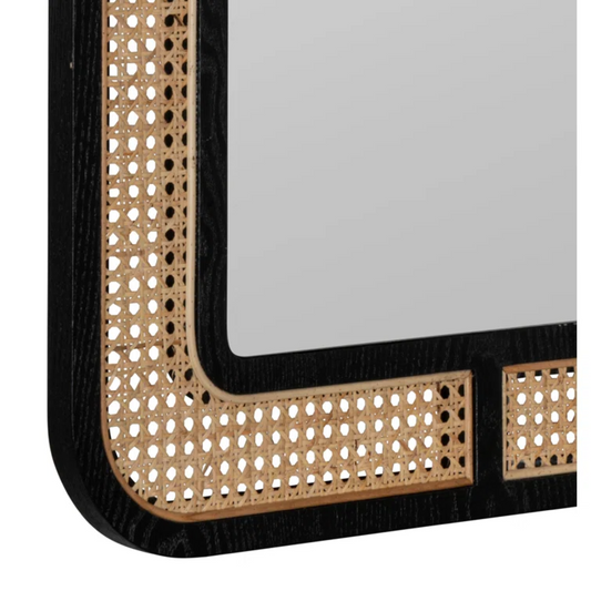Bamboo Wall Mirror for living room | Cane Wall Mirror | Rattan Mirror - James - Akway Uncategorized (Image 2)