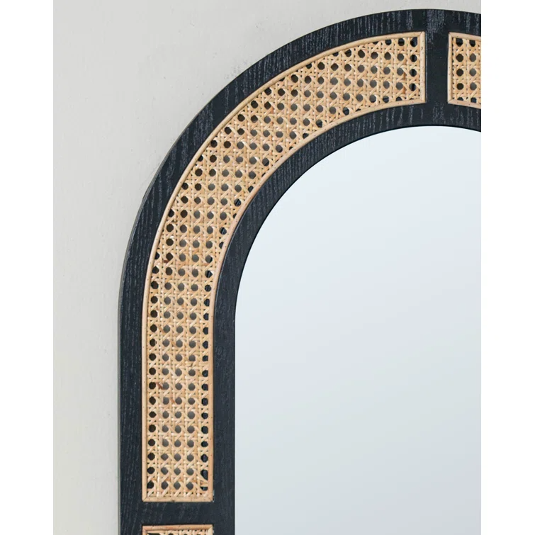 Bamboo Wall Mirror for living room | Cane Wall Mirror | Rattan Mirror - James - Akway Uncategorized (Image 3)