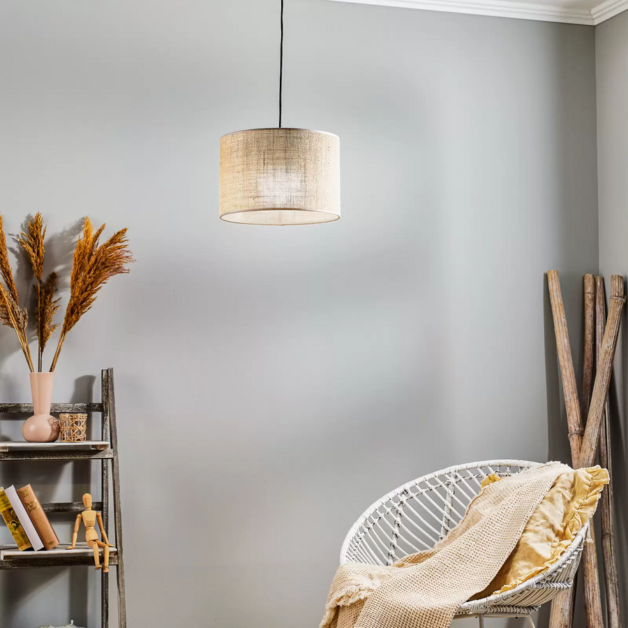 Jute Ceiling Light for Living Room 12 Inch - Liora by Akway