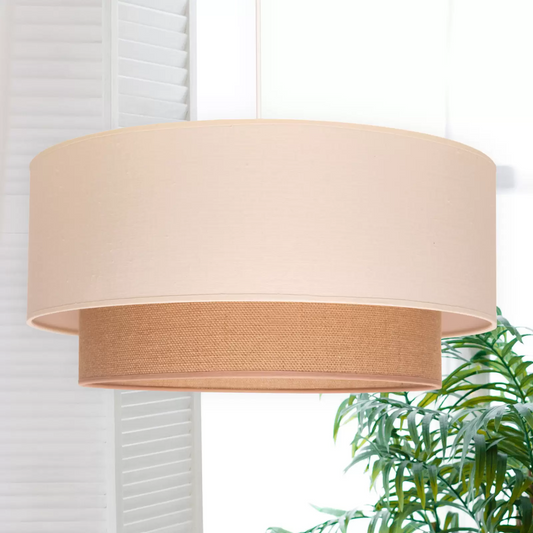 Jute Hanging lamp for Living Room | Jute Pendant light | Jute ceiling light -Tejas - Akway Lighting -> Pendant Lamp (Image 1)