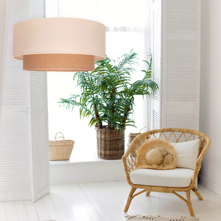 Jute Ceiling Light for Living Room 12 Inch - Tejas by Akway