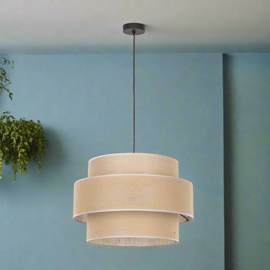 Jute Pendant Light for Living Room 12 Inch - Dhrish by Akway