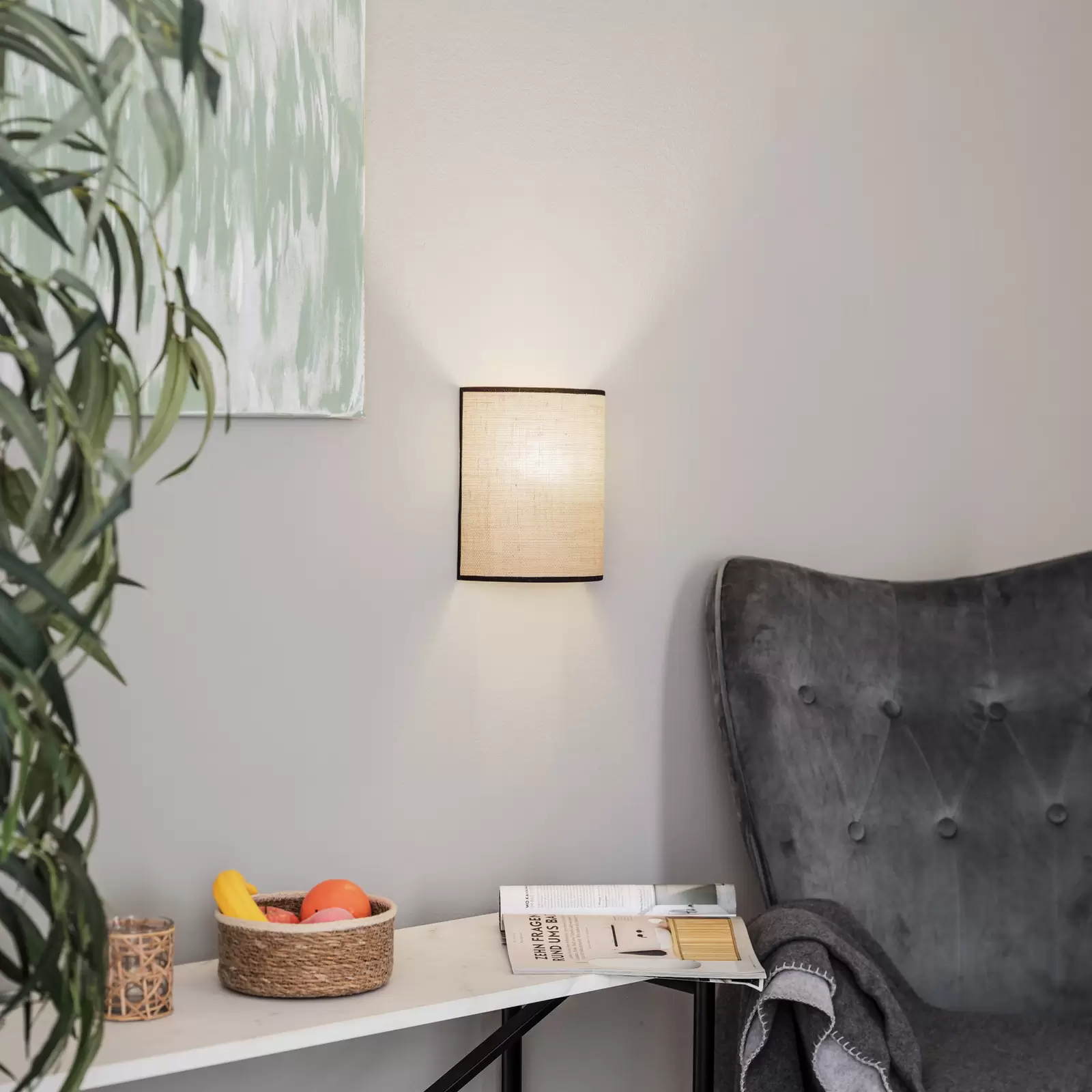 Jute Wall lamps For Living Room | Jute Wall scones | Jute Wall Lamps -Devyani - Akway Lighting > Wall Lamps & Sconces (Image