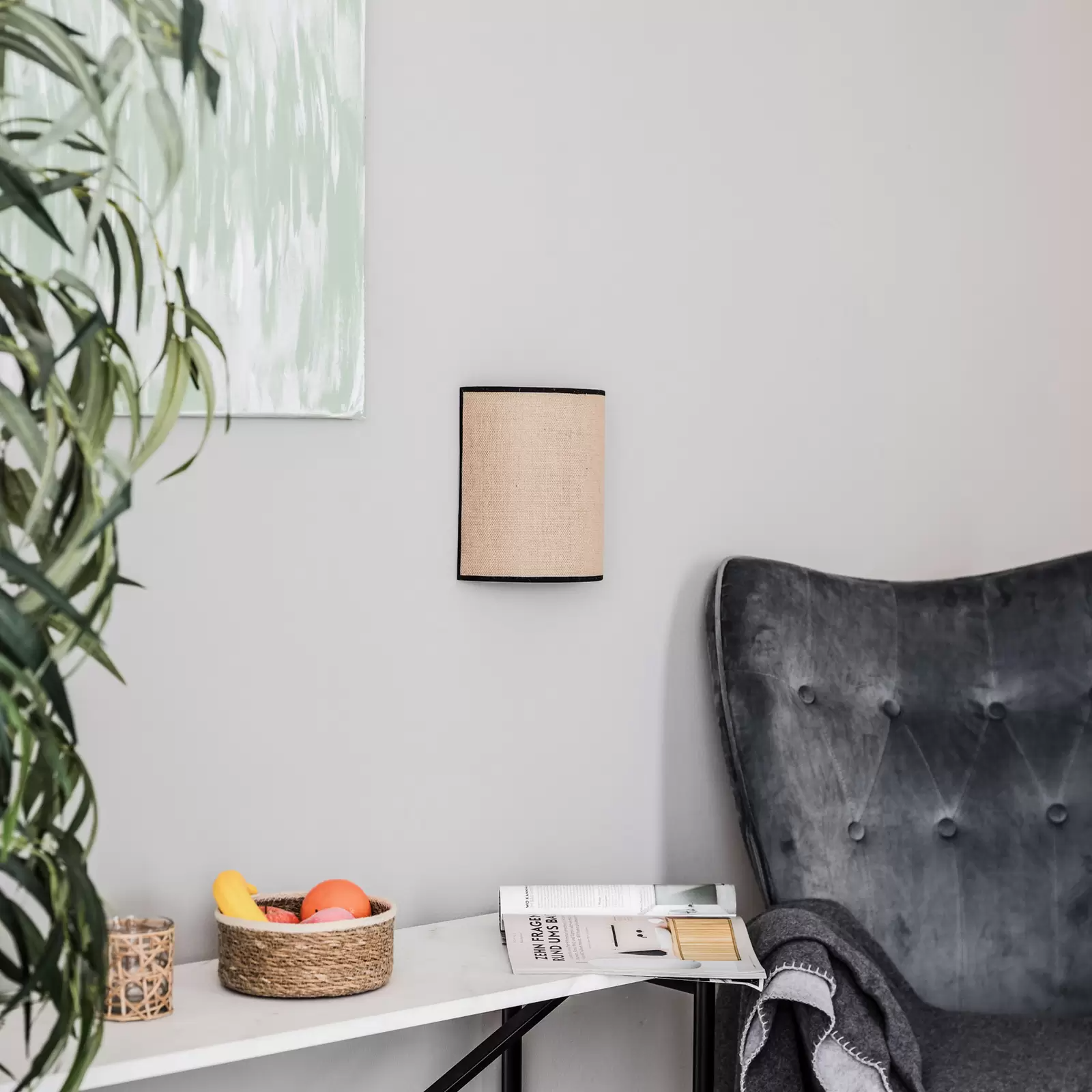 Jute Wall lamps For Living Room | Jute Wall scones | Jute Wall Lamps -Devyani - Akway Lighting > Wall Lamps & Sconces (Image