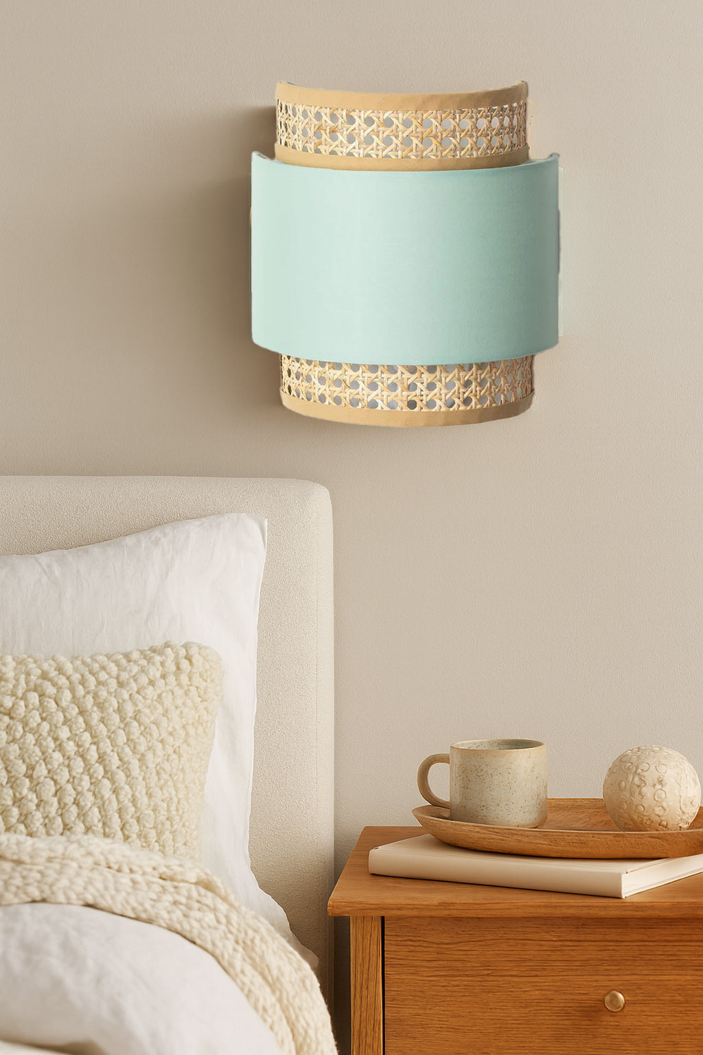 Bamboo Wall lamp for Living Room | Rattan Pendant light |Cane Webbing Wall Lamps-Auria