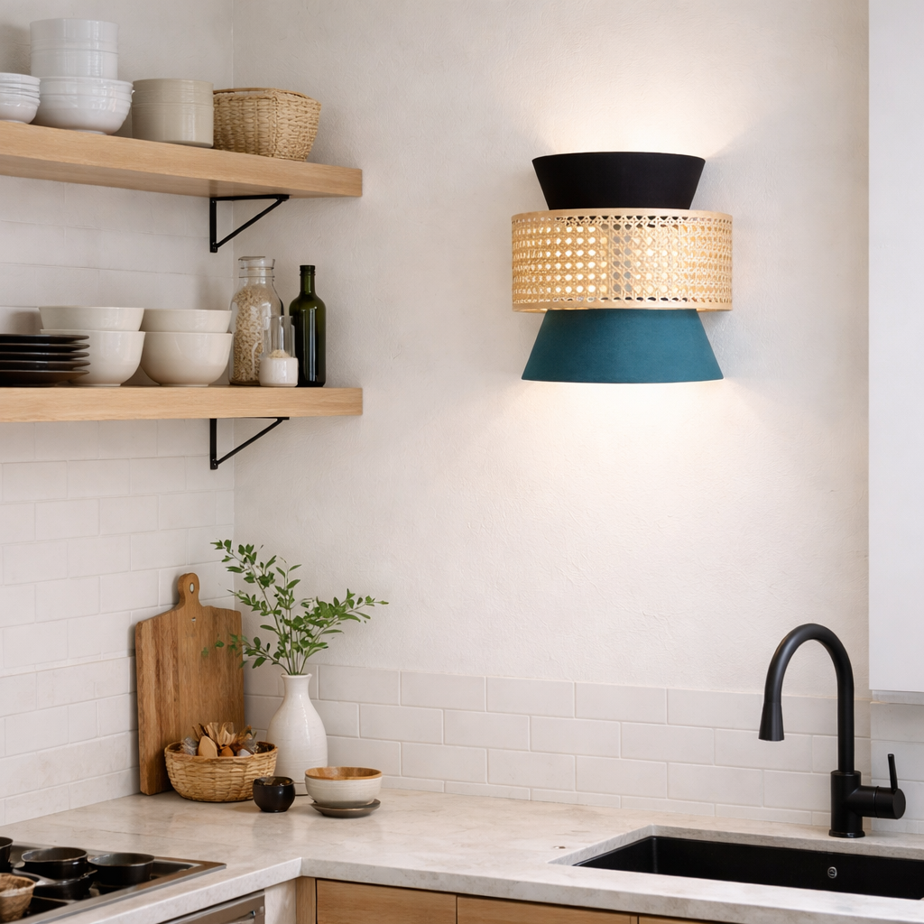 Bamboo Wall lamp for Living Room | Rattan Pendant light | Cane Webbing Wall Lamps-Aaliyah by Akway - Lighting > Wall Lamps...