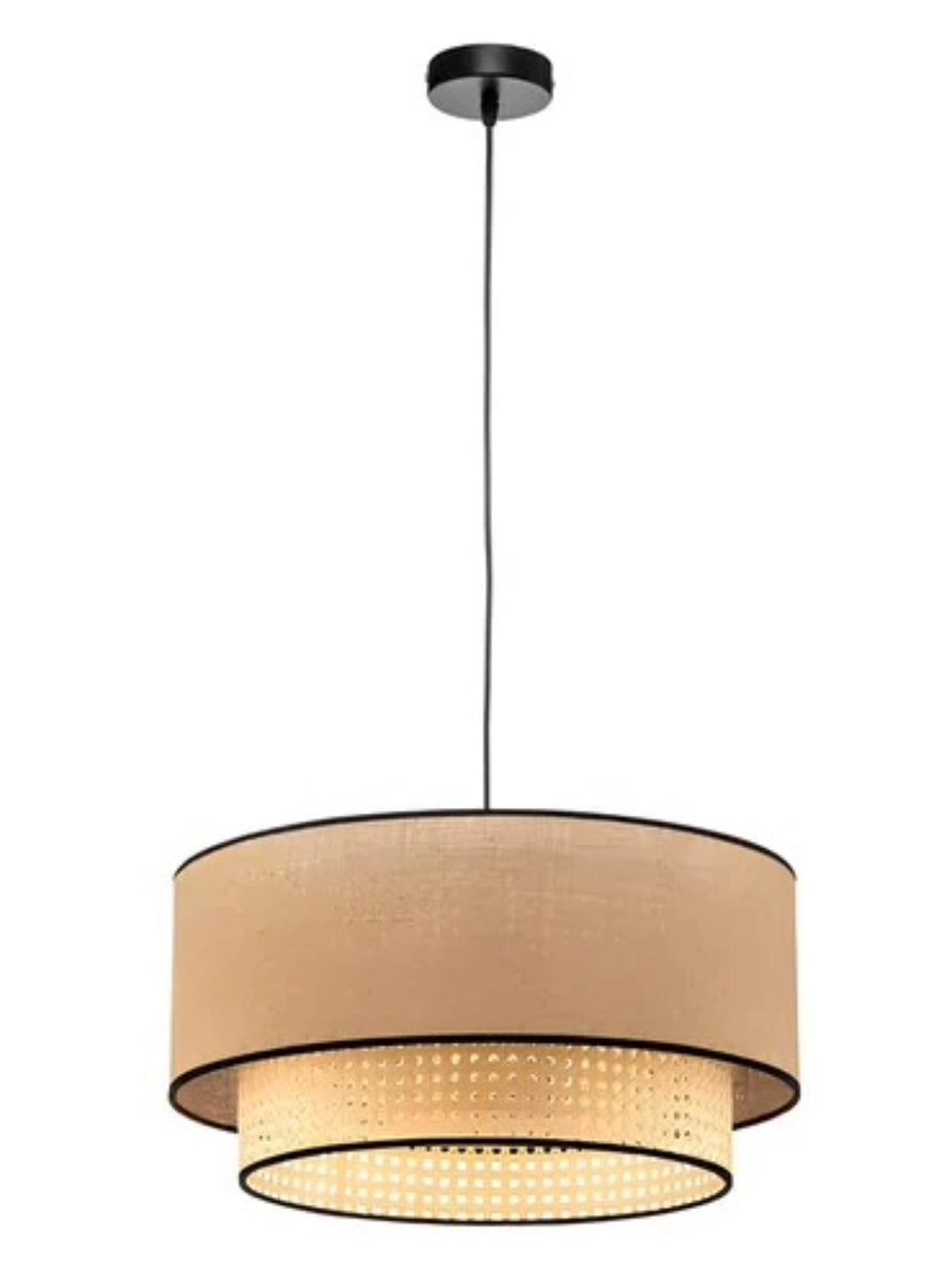 Bamboo Hanging lamp for Living Room | Rattan Pendant light | Cane ceiling light - Ahalya - Akway