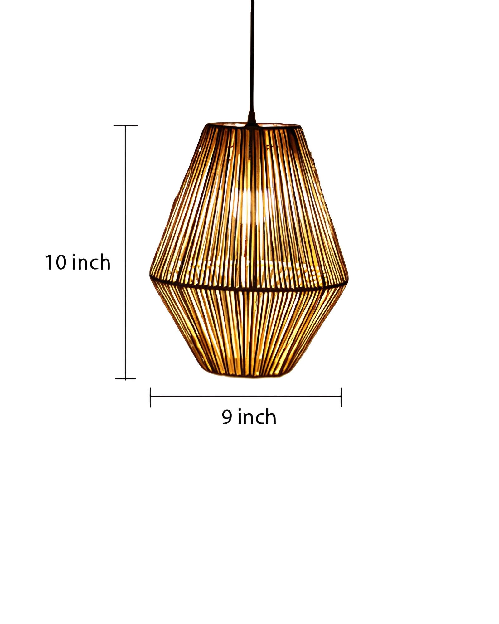 Rattan Seagrass Paper Raffia Kauna Grass Wicker Lamp Pendant Light - Aksana - Akway Lighting > Pendant Lights (Image 7)