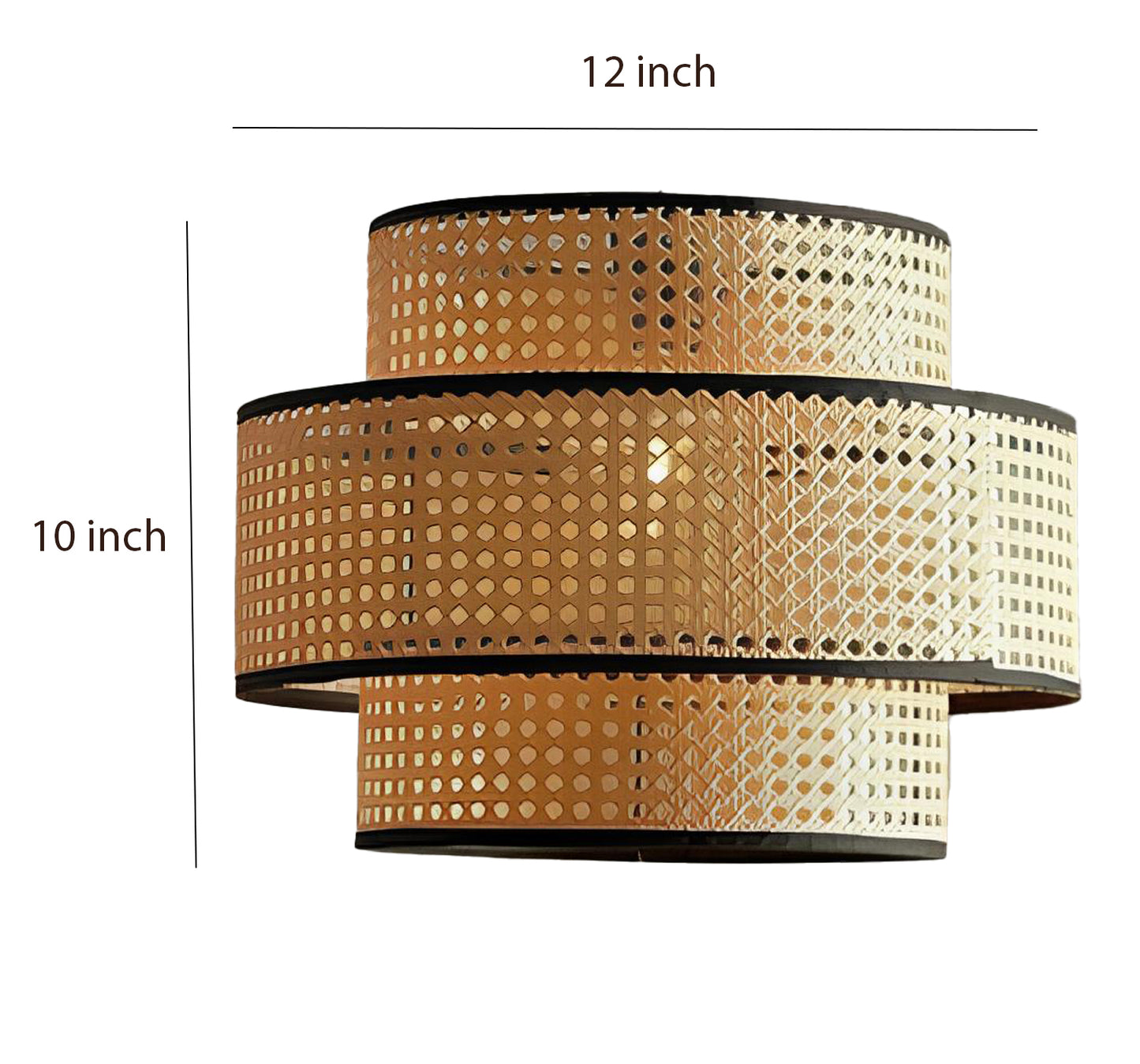 Bamboo Hanging Lamp For Living Room | Rattan Pendant Light | Cane ceiling Light - Alex - Akway Home Improvement > Lamp Shades