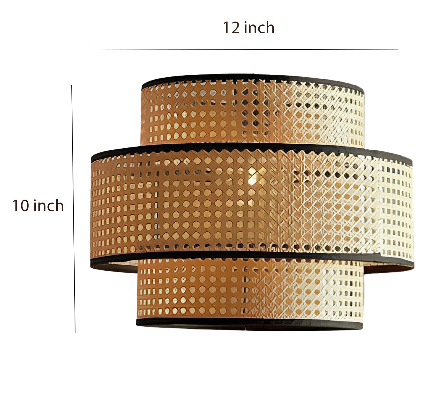 Bamboo Hanging Lamp For Living Room | Rattan Pendant Light | Cane ceiling Light - Alex - Akway Home Improvement > Lamp Shades