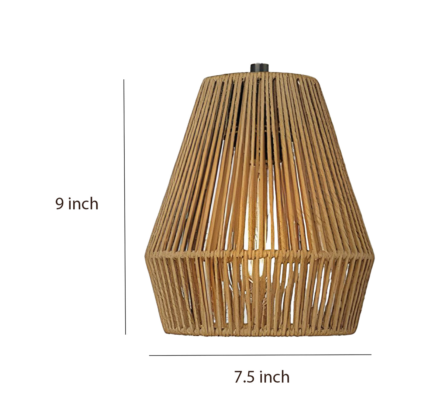 Rattan Seagrass Paper Raffia Kauna Grass Wicker Lamp Pendant Light -Alvina - Akway Home > Pendant Lights (Image 9)