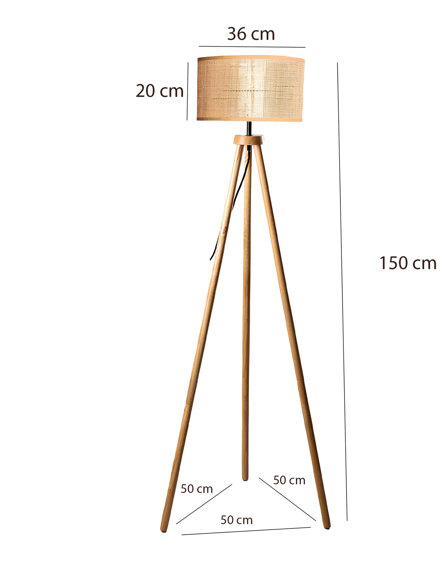Rattan Cane Webbing Floor Lamp Bamboo Floor Lamp Cane Floor Lamp- Ammie - Akway Lighting > Floor Lamps (Image 4)