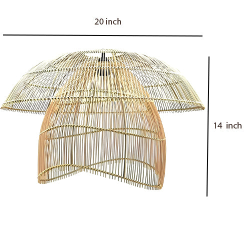 Bamboo Hanging lamp for Living Room | Rattan Pendant light | Cane ceiling light - Anala - Akway Uncategorized (Image 7)