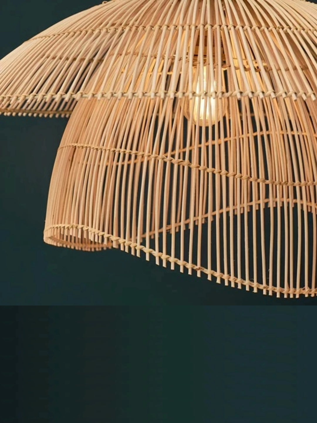 Bamboo Hanging lamp for Living Room | Rattan Pendant light | Cane ceiling light - Anala - Akway Uncategorized (Image 2)