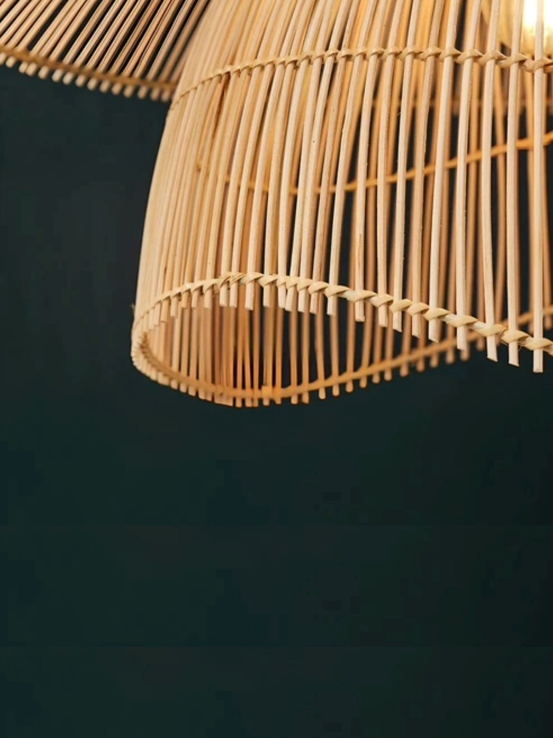 Bamboo Hanging lamp for Living Room | Rattan Pendant light | Cane ceiling light - Anala - Akway Uncategorized (Image 3)